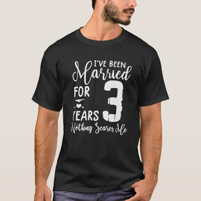 T-shirt 3 Ans Marié Funny Couple 3E Anniversaire (Devant)