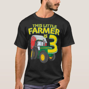T-shirt 3 ans Vieux ferme tracteur fête d'anniversaire Far