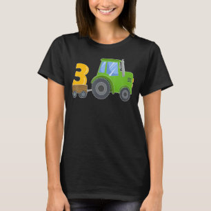 T-shirt 3 ans Vieux ferme tracteur fête d'anniversaire Far