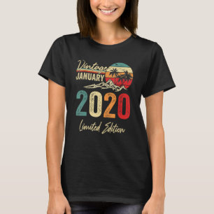 T-shirt 3 ans Vintage janvier 2020 3e anniversaire