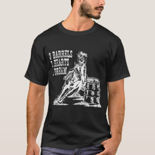 T-shirt 3 Barils 2 Coeurs 1 Dream Barrel Racing