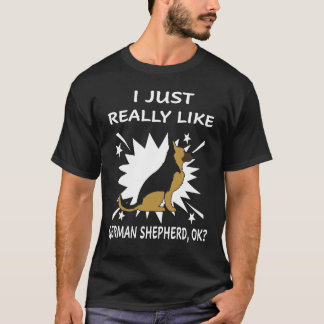 T-shirt 3 J'aime vraiment beaucoup les bergers allemands O