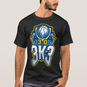T-shirt 3 K 3 Point Basketball Record 3000 Trois pointeurs