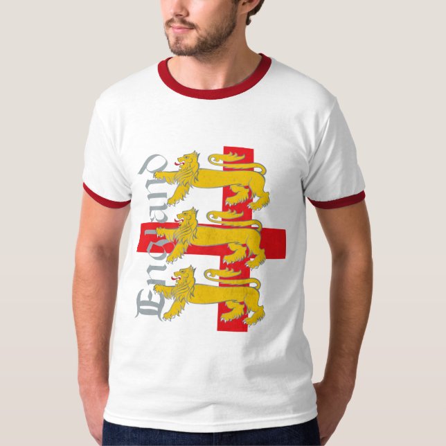 T-shirt 3 lions sur la croix de St George (Devant)