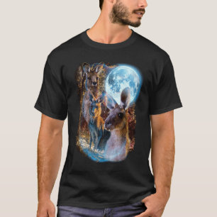 T-shirt 3 Lune Kangaroo Marsupial Wallabies Humour animal