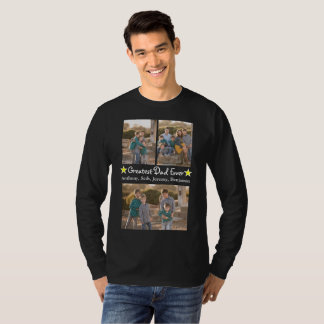 T-shirt 3 Photo Plus Grand Papa Jamais Fête des pères Long