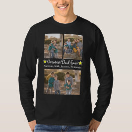 T-shirt 3 Photo Plus Grand Papa Jamais Fête des pères Long