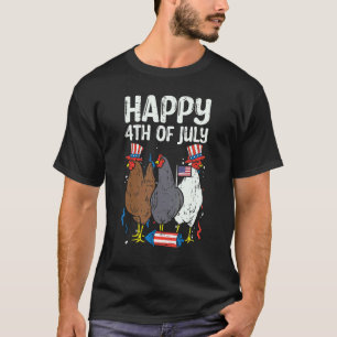 T-shirt 3 Poulets Joyeux 14 Juillet Ferme Patriotique Homm