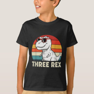 T-shirt 3 Rex Dinosaur 3ème anniversaire garçon fille troi