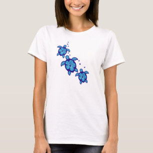 T-shirt 3 tortues bleues de Honu
