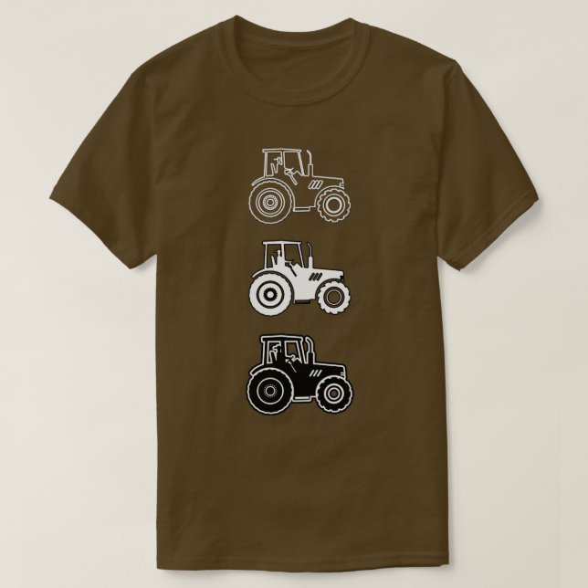 T-SHIRT 3 TRACTEURS (Design devant)