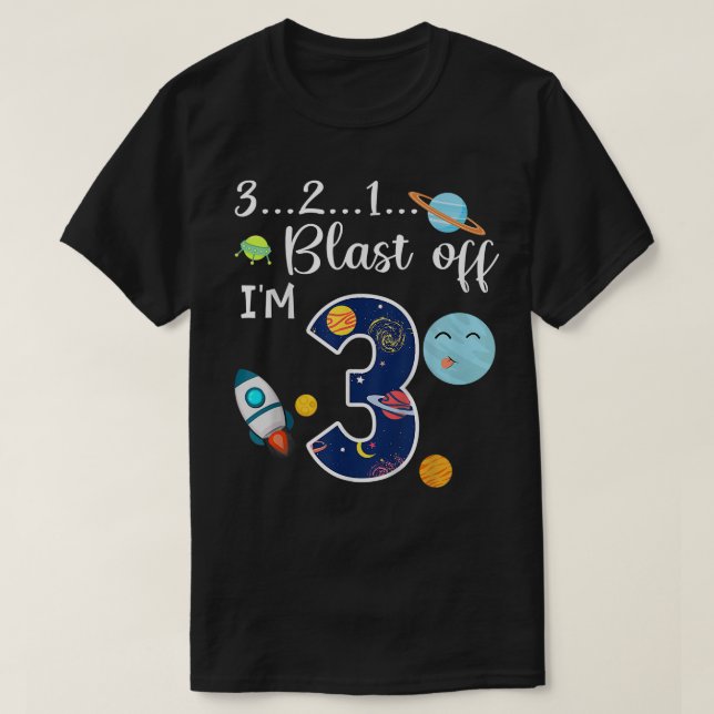 T-shirt 3 Year Old 3rd Birthday (Design devant)