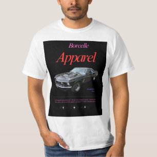 T-shirt 3D moderne noir et gris Vêtements simples Voiture