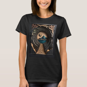 T-shirt 3D Paper Art Design