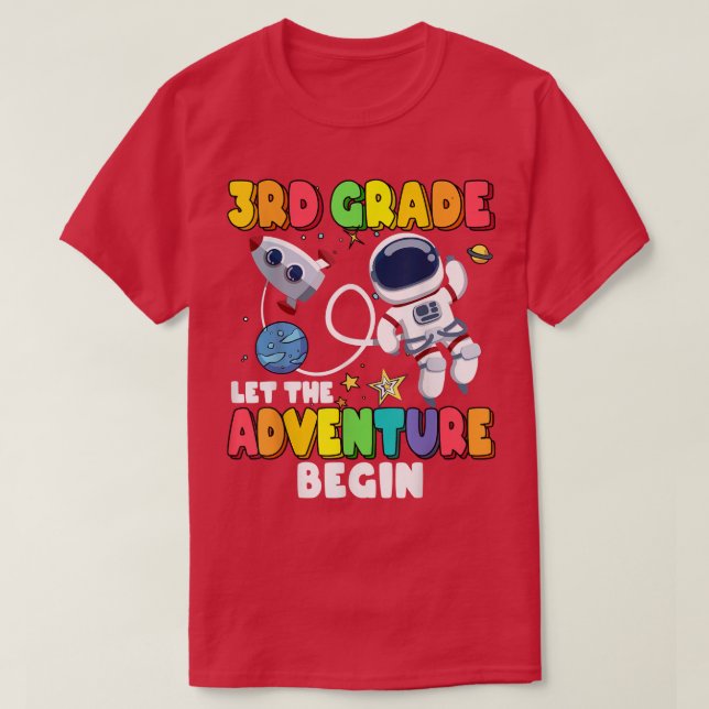 T-shirt 3e année Laisser L'Aventure Commencer À L'École A (Design devant)