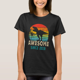 T-shirt 3e anniversaire Awesome 2019 Dinosaur 3 ans Garçon