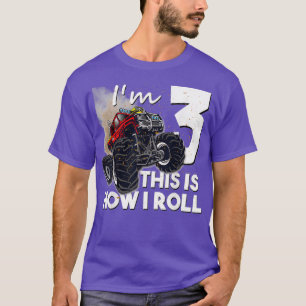 T-shirt 3e anniversaire Boy Monster Camion 3 ans Cadeau