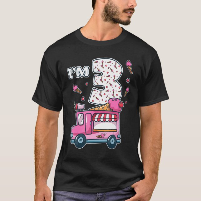 T-shirt 3e anniversaire Crème glacée Cream Truck Crew I'm  (Devant)