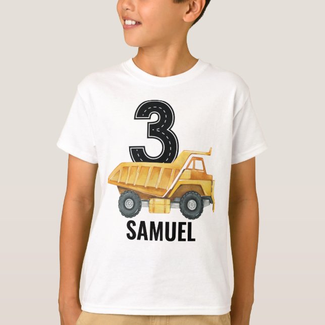 T-shirt 3e anniversaire de construction Camion Camion Cami (Devant)