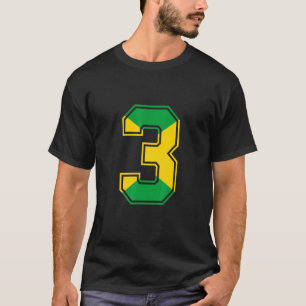 T-shirt 3e anniversaire Jamaïcain 3 ans Numéro 3 Jamaïque