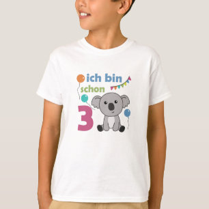 T-shirt 3e anniversaire Koala Trois ans mignonne Animaux