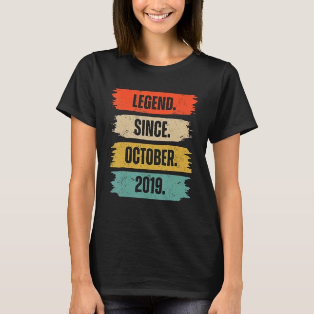 T-shirt 3e anniversaire Légende depuis octobre 2019 3 ans  (Devant)