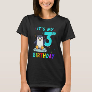 T-shirt 3e anniversaire mignon Penguin Anniversaire 3 ans