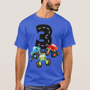 T-shirt 3e anniversaire Trois Camions Monster Numéro 3 Bir
