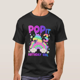 T-shirt 3e anniversaire Unicorn Fidget Pop It Birthday Gir