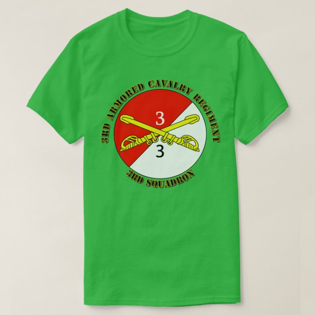 T-shirt 3e Escadron 3e Régiment de cavalerie blindée avec  (Design devant)