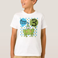 3ème anniversaire de grenouille (bleu)