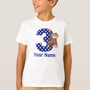 T-shirt 3ème Chemise personnalisée par bleu de singe