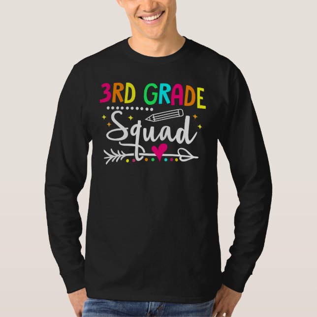 T-shirt 3rd Grade Squad Back To School Third Grade Teacher (Devant)