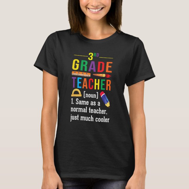 T-shirt 3rd Grade Teacher Definition Meaning Back to Schoo (Devant)