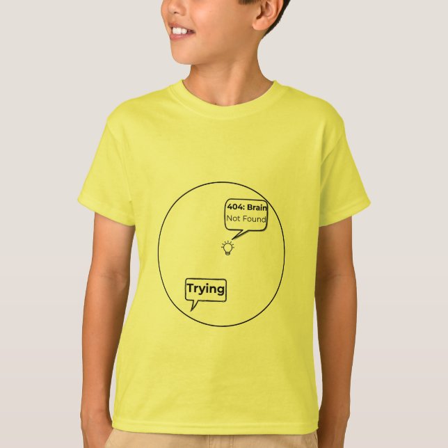 T-shirt 404: Brain Not Found - Funny Error Code Programmin (Devant)