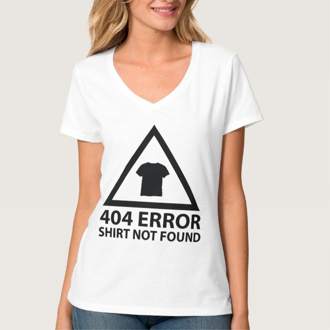 T-shirt 404 Erreur : Chemise introuvable (Devant)