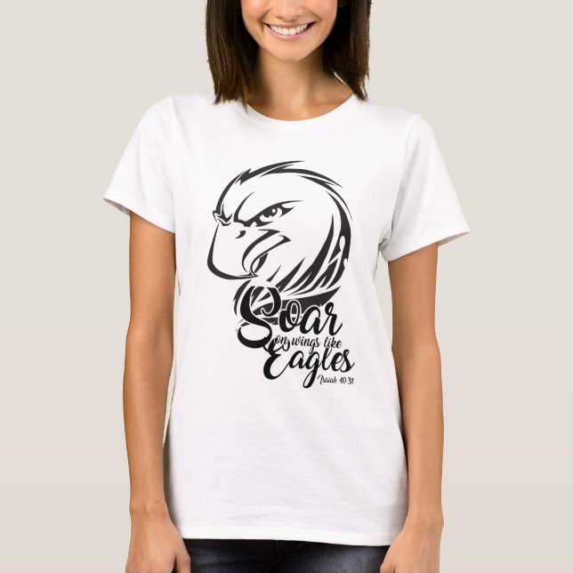 T-shirt 40:31 d'Isaïe - montez sur des ailes comme des (Devant)