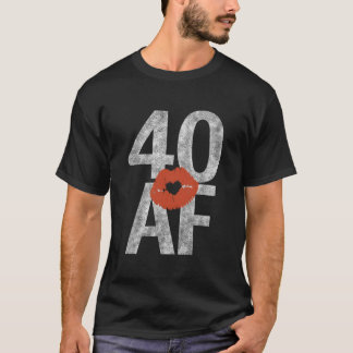 T-shirt 40 Af 40Th He Lèvres Quarante Af