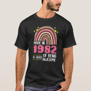 T-shirt 40 Ans 40e Anniversaire Né En 1982 Femme Fille
