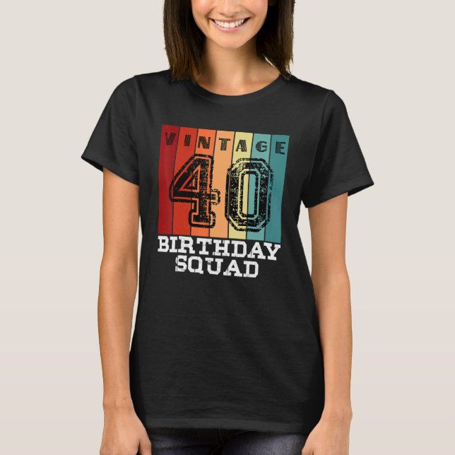 T-shirt 40 ans Anniversaire Escouade 40e Correspondance Vi (Devant)