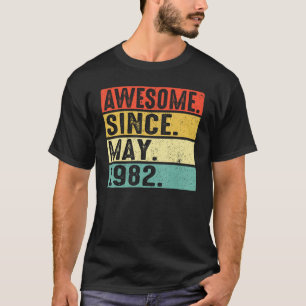 T-shirt 40 ans Awesome depuis mai 1982 40e anniversaire