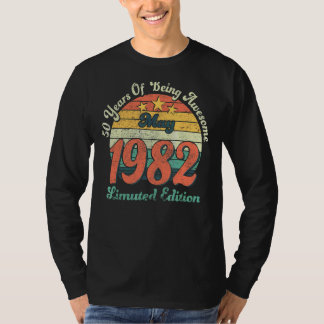 T-shirt 40 ans Awesome depuis mai 1982 50e anniversaire
