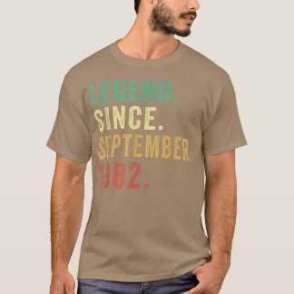 T-shirt 40 Ans Cadeaux Légende Depuis Septembre 1982 40t