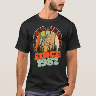 T-shirt 40 ans d'aller là lentement depuis 1982 40e Birt