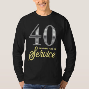 T-shirt 40 Ans De Service 40E Anniversaire De L'Employé Av