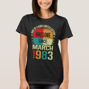 T-shirt 40 ans de stupéfaction depuis mars 1983 40ème Birt
