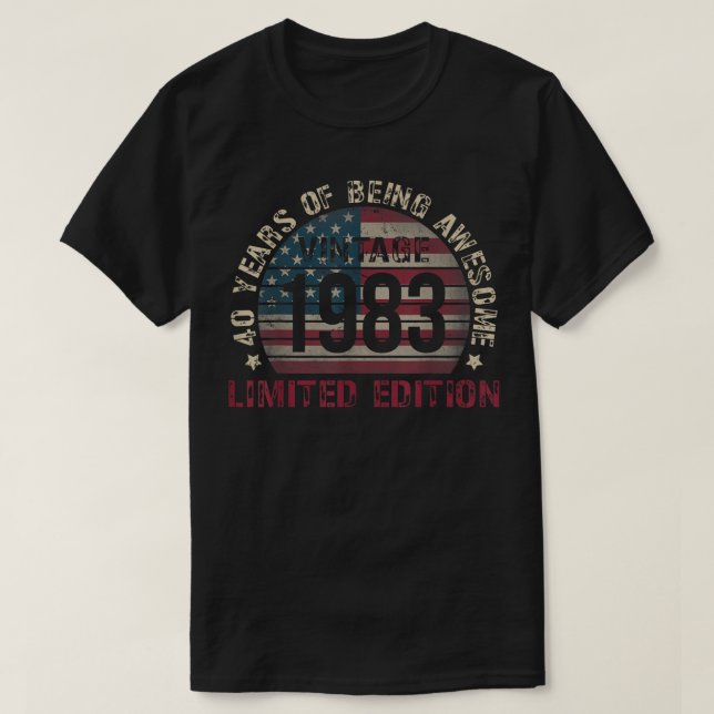 T-shirt 40 ans Décorations Hommes 40e Anniversaire 1983 (Design devant)