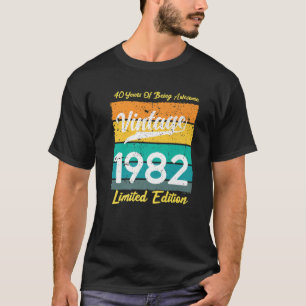 T-shirt 40 Ans D'Être Impressionnant T 1982 Édition Limité
