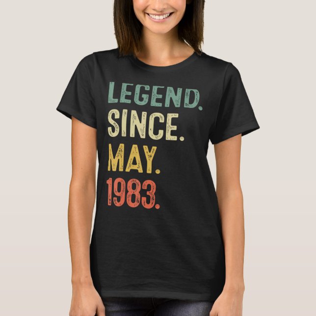 T-shirt 40 Ans Légende depuis mai 1983 40e anniversaire M (Devant)
