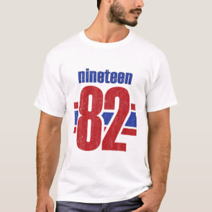 T-shirt 40 Ans Né En 1982 Vintage Ninen 82 40E Bir